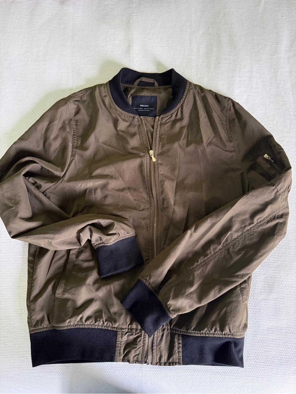 Zara Olive Green Bomber Jacket, sz S